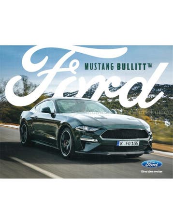 2018 FORD MUSTANG BULLITT BROCHURE DUITS, Nieuw