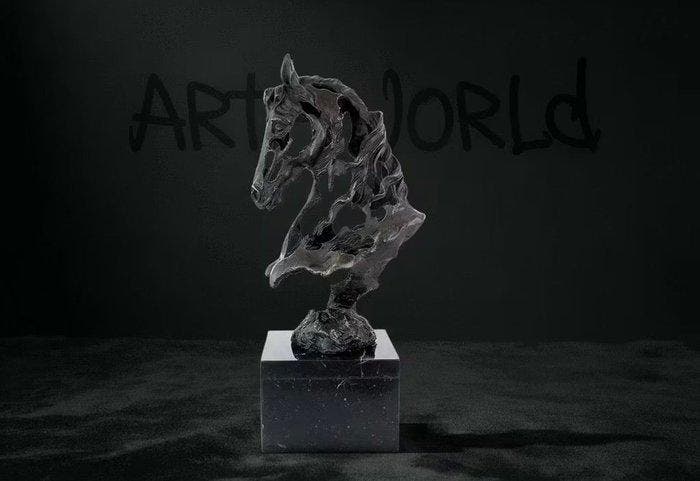 Beeld, Paarden hoofd 42 cm / 7.3 kg - 42 cm - Brons, Marmer, Antiek en Kunst, Curiosa en Brocante