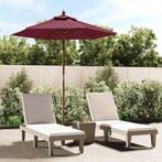 vidaXL Parasol met houten paal 196x231 cm bordeauxrood, Tuin en Terras, Verzenden, Nieuw