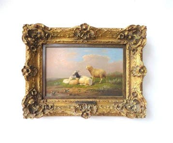 François van Severdonck (1809-1889) - Landschaft mit Ziegen