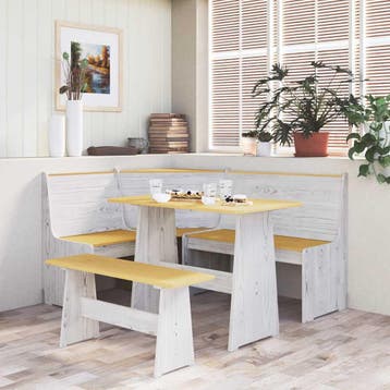 vidaXL Hoekbank REINE 151 cm massief grenenhout honingbruin, Verzenden, Nieuw