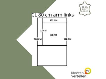 Leren elementenbank Flow - cl 80 arm links, Ophalen of Verzenden