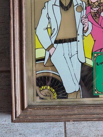Horloge sigaretten Saint-Michel - Reclamebord - Hout, Glas