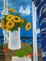 Yves Ganne (1931-2019) - Bouquet de fleurs au bord de mer -