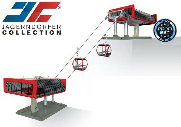 Jagerndorfer - 1/32 Kabelbaan Profi D-line Zwart/rood (?/23), Diversen, Kerst, Nieuw, Verzenden