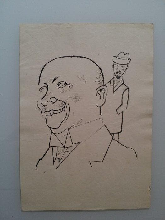 George Grosz (1893–1959) - Charakterkopf, Antiek en Kunst, Antiek | Overige Antiek