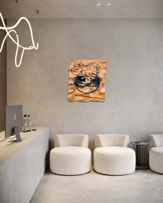 Soyz Bank (1988) - Chanel Vintage, Antiek en Kunst, Kunst | Schilderijen | Modern