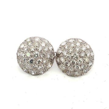 Boucles doreilles - 18 carats Or blanc Diamant (Naturelle), Nieuw