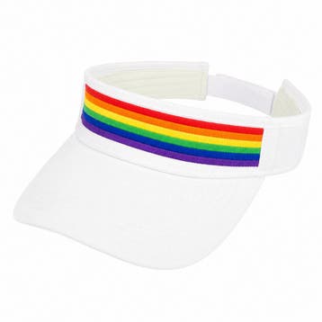 Zonneklep Verstelbaar – Regenboog – Wit, Kleding | Dames, Hoeden en Petten, Nieuw