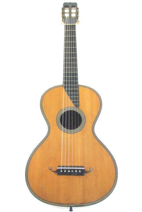 Romantic Guitar - - Guitare de salon - France - 1833, Muziek en Instrumenten, Snaarinstrumenten | Gitaren | Akoestisch
