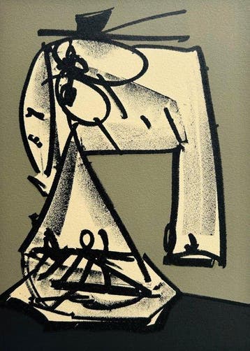 Antonio Saura (1930-1998) - Portrait - Lithographie