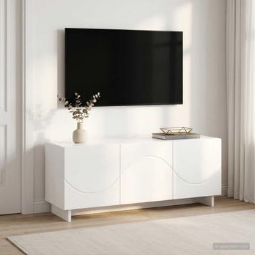 vidaXL TV-meubel 90 x 34,5 x 40 cm Hoogglans Wit Bewerkt, Huis en Inrichting, Verzenden, Nieuw