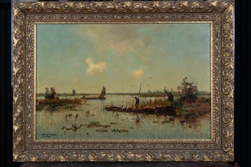 Jan Knikker (1889–1957) - Hollands Rivierlandschap