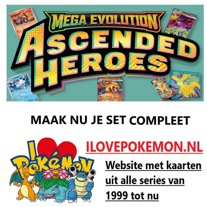 Pokemon Kaarten Cards - Mega Evolution Ascended Heroes, Hobby en Vrije tijd, Verzamelkaartspellen | Pokémon, Losse kaart, Nieuw