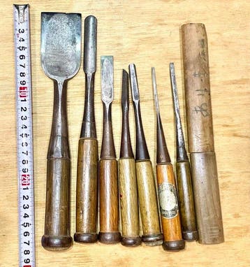 Werkgereedschap (8) - 8 grote gebruikte beitels