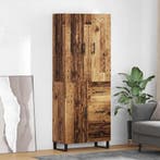 vidaXL Highboard met lade 2 pcs Oud Hout 69,5 x 34 x 180 cm, Huis en Inrichting, Kasten | Dressoirs, Verzenden, Nieuw