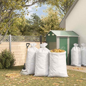 vidaXL Geweven zakken 10 st Wit 80 x 125 cm PP, Verzenden