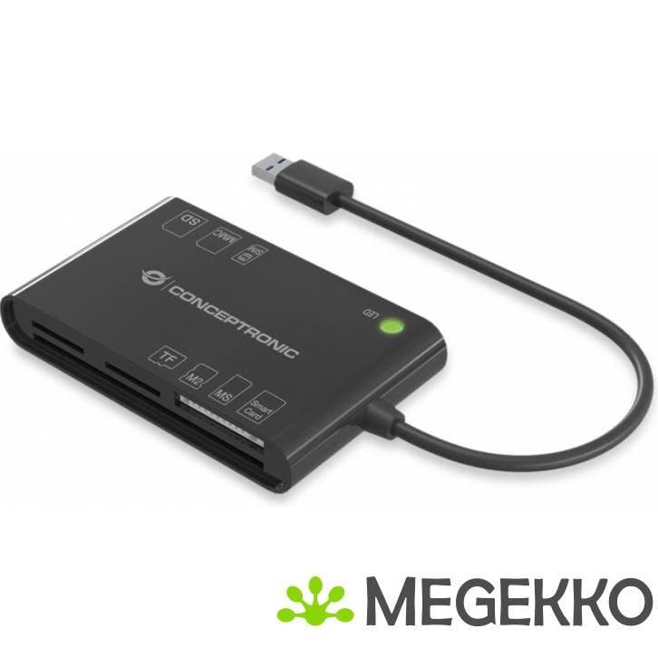 Conceptronic BIAN01B smart card reader USB 2.0 Zwart, Informatique & Logiciels, Cartes réseau, Envoi