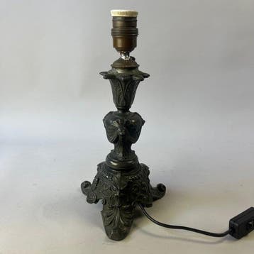 Lampe de table - Néoclassique - lampadaire en étain - décoré, Antiquités & Art