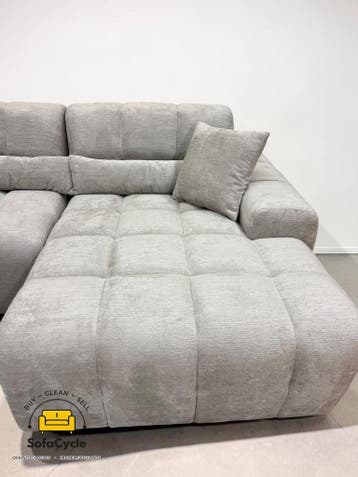 Goossens bubbel hoekzetel grijs in stof, hoek R – overstock, Verzenden