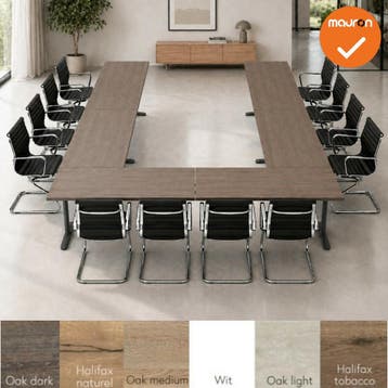 Ahrend Mehes vergadertafel - 400x320 - U-vorming - Bladkleur, Vergader- of Presentatieruimte, Ophalen of Verzenden, Gebruikt, Tafel