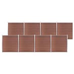 vidaXL Schutting 1391x186 cm HKC bruin, Verzenden, Nieuw