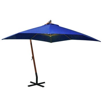 vidaXL Zweefparasol met paal 3x3 m massief vurenhout, Verzenden, Nieuw