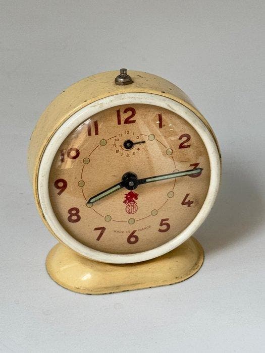 Wekker - Réveil mécanique vintage SMI “Au Coq” – France,, Antiek en Kunst, Curiosa en Brocante