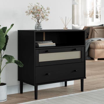 vidaXL Dressoir SENJA rattan-look 80x40x80 cm massief, Verzenden, Nieuw