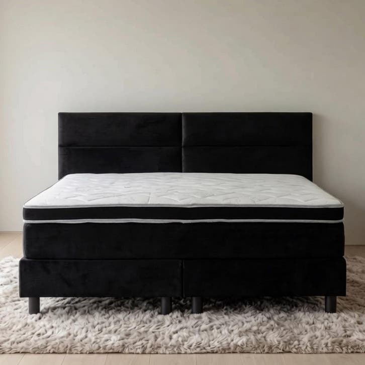 van Schaik Boxspring Madrid - 130 x 190, Maison & Meubles, Chambre à coucher | Lits boxsprings