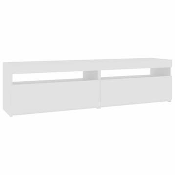 vidaXL Tv-meubelen 2 st met LED-verlichting 75x35x40 cm wit, Huis en Inrichting, Verzenden, Nieuw
