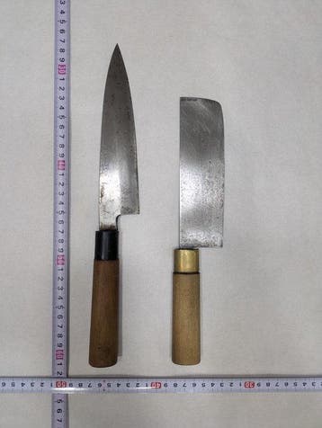 Keukenmes - Staal, Hout - Japan - Traditionele wa-deba en
