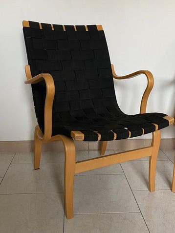 Dux - Bruno Mathsson - Fauteuil (2) - Eva - Hout, Textiel