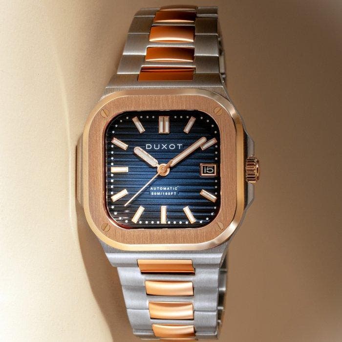 Duxot - Automatic - Square - Gold - Sapphire - New - Heren -, Handtassen en Accessoires, Horloges | Heren