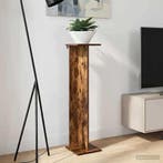 vidaXL Plantenstand Gerookte Eik 25 x 25,5 x 100,5 cm, Verzenden, Nieuw