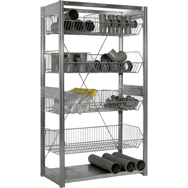 Bito draadmand stelling h250xb100xd50 6 manden licht, Articles professionnels, Aménagement de Bureau & Magasin | Entrepôt, Rayonnage & Stockage