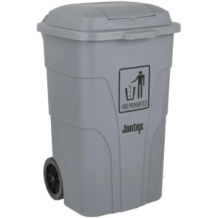 Rolcontainer | Kunststof | Grijs | 120L | Klapdeksel |, Zakelijke goederen, Horeca | Keukenapparatuur, Nieuw in verpakking, Verzenden