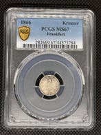 Germany, Frankfurt 1 Kreuzer 1866 PCGS MS67 (Zonder, Postzegels en Munten