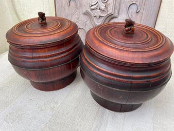 Gegarandeerd Authentiek Paar Antieke Chinese Houten