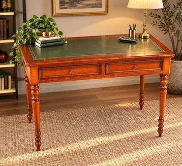 Moreux de Varennes - Bureau - Acajou, Cuir - Bureau, Antiquités & Art