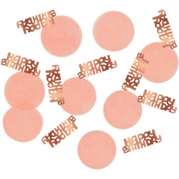 Happy Birthday Tafelconfetti Roze 2,4cm 25gr, Verzenden