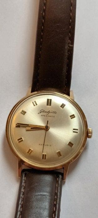 GUB GLASHUTTE spezimatic cal . 74 - jumbo - gold - plated -
