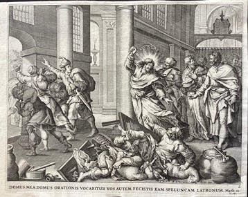 Maarten De Vos (1532-1603), da - La cacciata dei mercanti