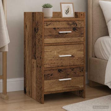 vidaXL Nachttafels Oud hout 40 x 36 x 70 cm Bewerkt hout, Verzenden, Nieuw