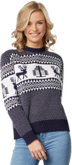 2dekans | Dressforfun Kersttrui Winterwonderland blauw-wit, Ophalen of Verzenden