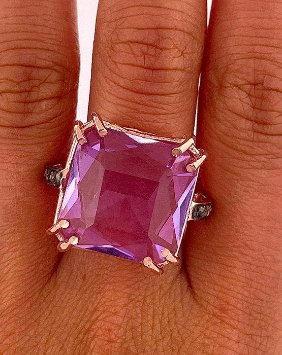 Sans prix de réserve - Bague - 9 carats Or rose, Argent, Handtassen en Accessoires, Ringen