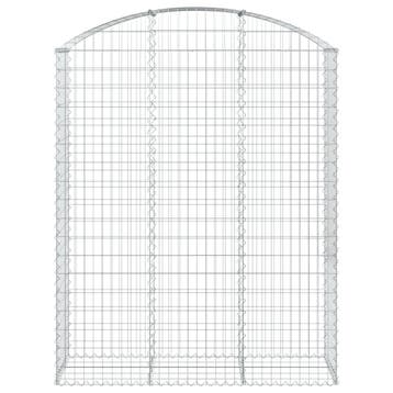 vidaXL Schanskorf gewelfd 150x50x180/200 cm gegalvaniseerd, Verzenden, Nieuw