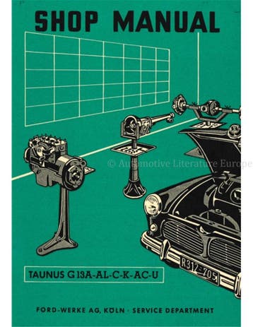 1954 FORD TAUNUS WERKPLAATSHANBOEK ENGELS, Nieuw