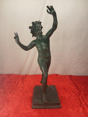 Beeld, Fauno Danzante - 81 cm - Brons - 1920