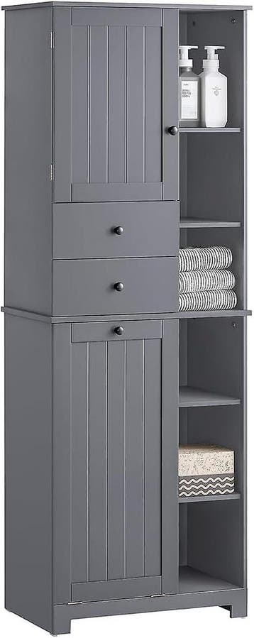 2dekans | Sobuy Badkamer Kast met Wasmand - Zwart -, Ophalen of Verzenden, Nieuw